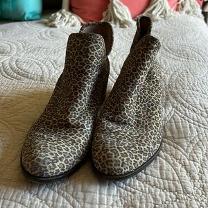 Lucky Brand Leopard Booties.  Size 10